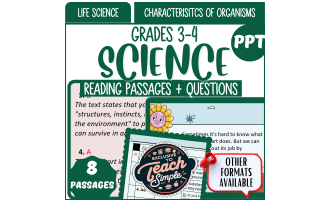Science Comprehension on Characteristics of Organisms (PPT)