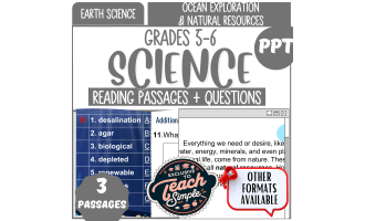 Science Comprehension on Ocean Exploration and Natural Resources (PPT)