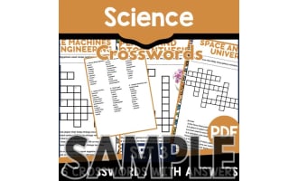 Science Crossword - Set 3: 1 Page Sample (PDF)