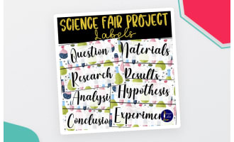 Science Fair Project Labels – 10-Label Display Set