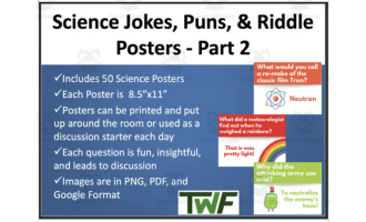 Science Humor Galore: 50 Engaging Posters for Classroom Fun