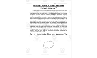 Science Project: Building Circuits in Simple Machines - STEM