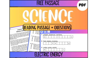 Science Reading Comprehension 15: Electric Energy PDF