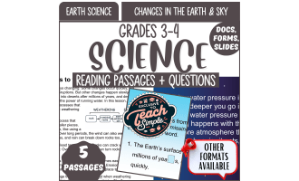 Science Reading Comprehension Changes in the Earth & Sky Google Drive