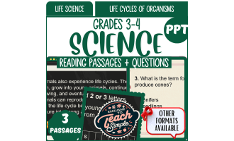 Science Reading Comprehension on Life Cycles of Organisms (PPT)