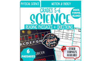 Science Reading Comprehension on Motion and Energy (Google Drive)