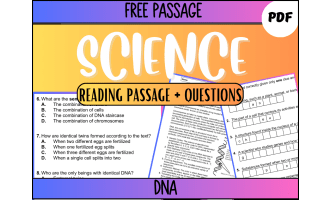 Science Reading Comprehension Passage 21: DNA PDF