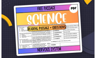 Science Reading Comprehension Passage 25: Nervous System PDF