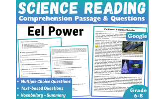 Science Reading Comprehension Passage: Eel Power (Docs)