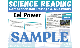 Science Reading Comprehension Passage: Eel Power. SAMPLE