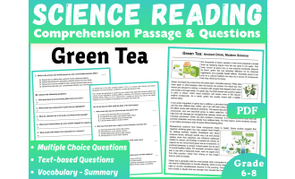 Science Reading Comprehension Passage: Green Tea (PDF)