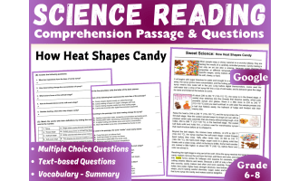 Science Reading Comprehension Passage: Making Candy (Docs)