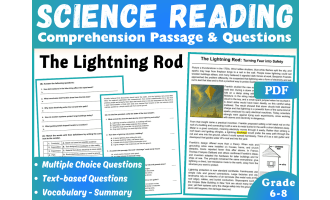 Science Reading Comprehension Passage: The Lightning Rod (PDF)