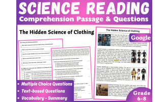 Science Reading Comprehension Passage: The Science of Clothing (Docs)