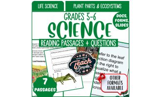 Science Reading Passage on Plant Parts and Ecosystems (Google Drive)