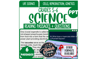 Science Reading Passages on Cells, Reproduction and Genetics (PPT)