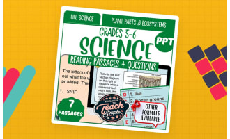 Science Reading Passages on Plant Parts and Ecosystems (PPT)