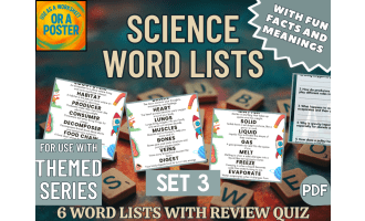 Science Word List Posters - Set 3 (PDF)