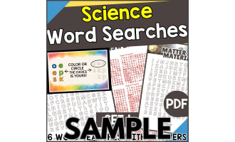 Science Word Search - Set 1: 1 Page Sample (PDF)