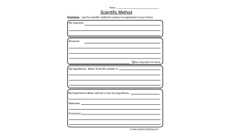 Scientific Method Worksheet