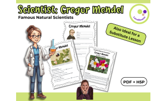 Scientist Gregor Mendel Fact Sheet, Quiz + Exercises | PDF + H5P