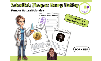 Scientist Thomas Henry Huxley Fact Sheet, Quiz + Exercises | PDF + H5P