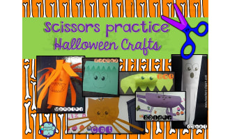 Scissors practice Halloween Crafts