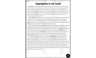 Segregation in the South Reading Packet
