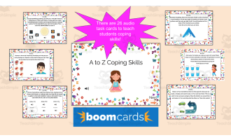 SEL Boom Card-A to Z Coping Skills With Audio