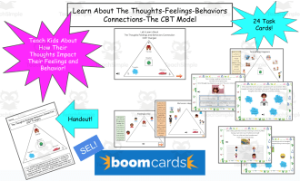 SEL Boom Cards-Thoughts-Feelings-Behaviors Connections With Audio
