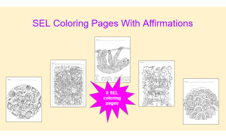 SEL Coloring Pages With Affirmations