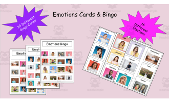 SEL Emotions Cards & Bingo Game!