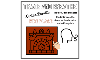 SEL: FIREPLACE Mindfulness Breathing Calming Activity | Winter/Holiday