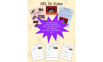 SEL in Video/Film-10 SEL Reflection Sheets Plus Video Clips