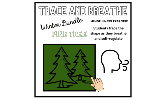 SEL: PINE TREE Mindfulness Breathing Calming Activity | Winter/Holiday