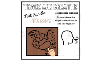 SEL: TURKEY Mindfulness Breathing Calming Activity | Halloween/Fall