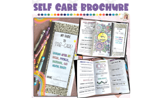 Self Care Brochure, Self Care Printable, Mindfulness Printable
