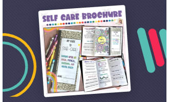 Self Care Brochure, Self Care Printable, Mindfulness Printable