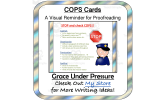 Self-Editing COPS Cards- Help your Students Proofread Their Own Work