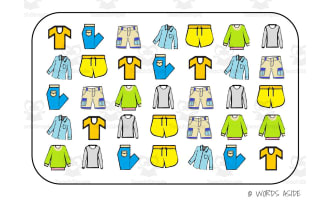 Semantic Themed Activity Boards Set 17: CLOTHING