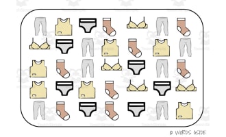 Semantic Themed Activity Boards Set 19: UNDER GARMENTS