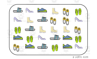 Semantic Themed Activity Boards Set 20: SHOES