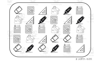 Semantic Themed Activity Boards Set 31: SCHOOL TOOLS