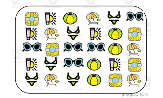 Semantic Themed Activity Boards Set 32: SWIM ITEMS