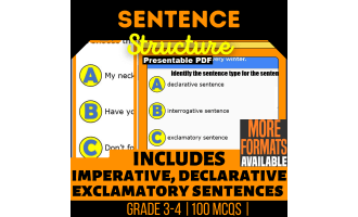 Sentence Structure Practice - Grade 3-4 Grammar Presentable PDF