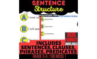 Sentence Structure Practice Grammar Grade 5-6 (Presentable PDF)
