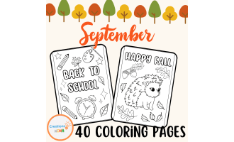 September Coloring Pages, Back to School