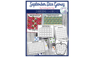 September Dice Games Bundle | Roll and Cover/Color/Write