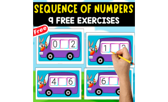 SEQUENCE OF NUMBERS | 9 FREE EXERCISES
