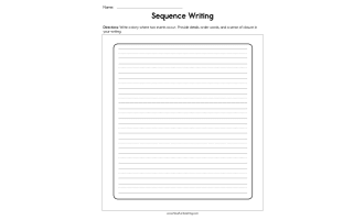Sequence Writing Worksheet